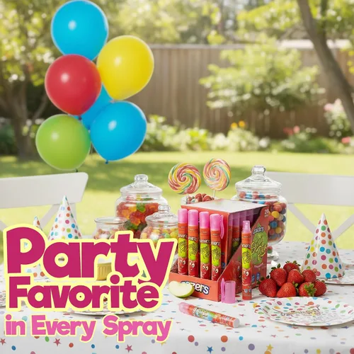 Vista 7 de Pen Spray - Caramelo líquido - Paquete de 24 unidades de sabor a fresa, sin gluten, sin colorantes añadidos, caramelo kosher novedoso, 0.7 fl oz