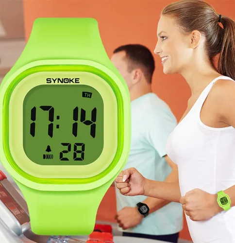 Vista 8 de Gosasa Reloj luminoso impermeable masculino y femenino del silicón del electrón los 164.0 ft de los relojes LED de los deportes de Digitaces