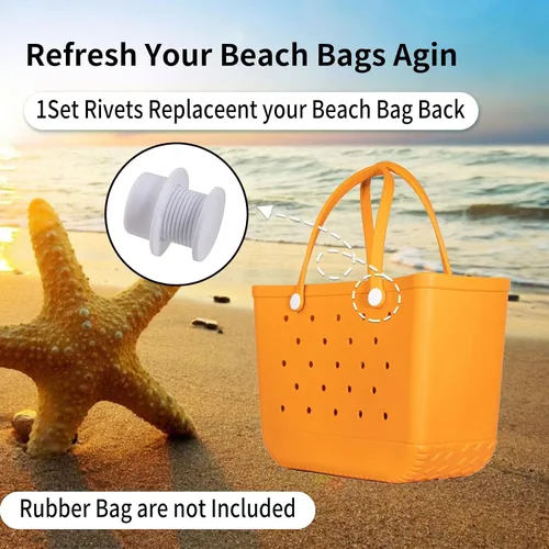 Vista 4 de Reemplazo de botones de bolsa de playa, accesorios Simply Southern para bolsa, remaches de repuesto para bolsa de playa para correa de mango
