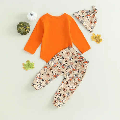 Vista 5 de My First Halloween - Ropa para bebé recién nacido, traje de Halloween, mameluco de calabaza