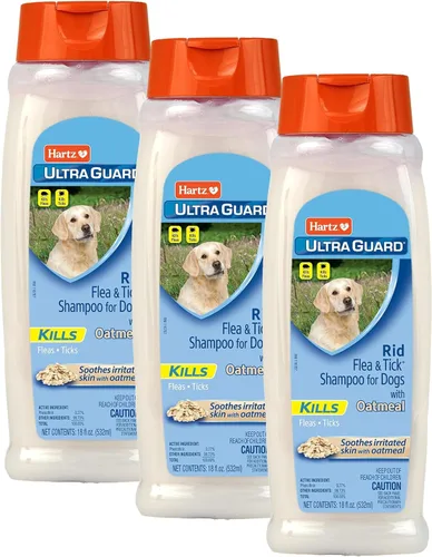 Vista 8 de Shampoo para perros Hartz UltraGuard contra pulgas y garrapatas con avena, botella de 18 onzas