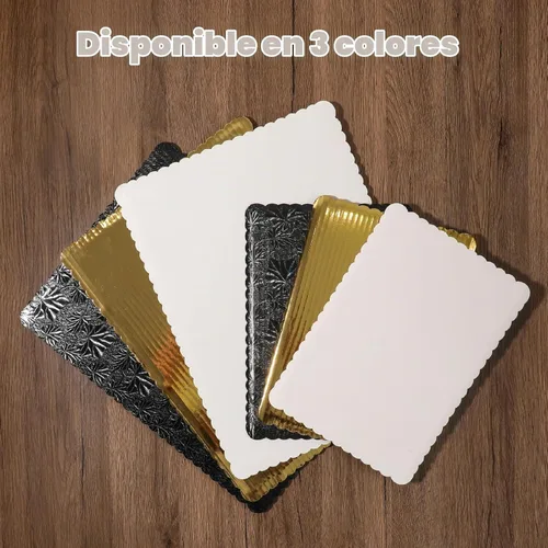 Vista 7 de Fit Meal Prep Paquete de 20 tableros rectangulares para tartas de 14 x 10 pulgadas, base de cartón negro, un cuarto de hoja desechable, para pizza