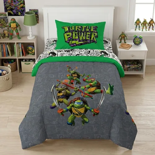 Vista 20 de Jay franco Juego de ropa de cama Queen de 5 piezas de Monster Jam Tracks incluye edredón y sábanas con Grave Digger y Megalodon de microfibra suave 1
