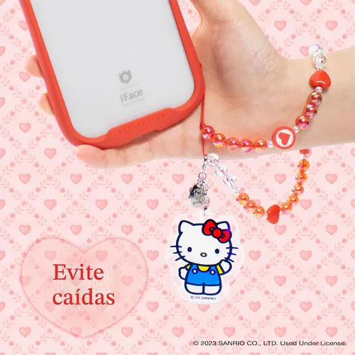 Vista 4 de iFace - Pulsera de cuentas de Hello Kitty y sus amigos - Correa universal para teléfono con dije, bonita cadena para muñeca, cordón estético a.