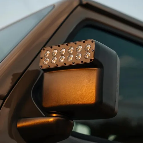Vista 6 de ORACLE Lighting 5855-001 - Espejos laterales LED todoterreno para Wrangler JL Gladiator JT 2020 2024 - Iluminación periférica funcional, ángulo