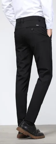 Vista 2 de Plaid&Plain Pantalones de vestir ajustados elásticos en 4 direcciones para hombre