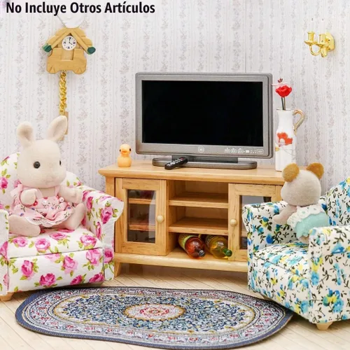Vista 6 de Televisión en miniatura LED TV 1:12 Odoria con control remoto, accesorios de decoración de casa de muñeca