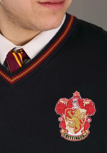 Vista 4 de Fun Costumes Suéter de uniforme Gryffindor de Harry Potter para adultos, Negro