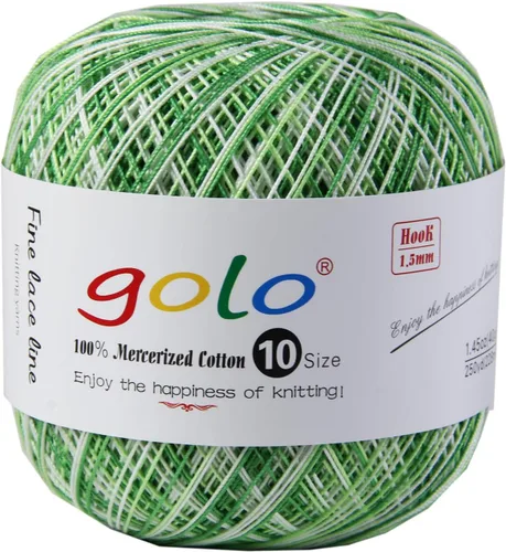 Vista 103 de Golo - 3 bolas de hilo de ganchillo tamaño 10, hilo de crochet para tejer a mano 102