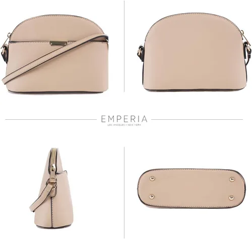 Vista 3 de Emperia AvaEva - Bolso cruzado de piel sintética para mujer, bolsas para hombros, bolso Saffiano miniatura estilo domo