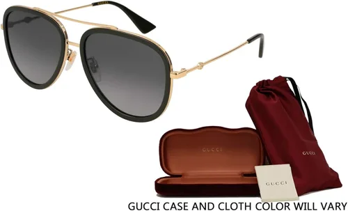 Vista 2 de Gucci GG0062S - Gafas de sol aviador para hombre paquete con kit de cuidado de gafas de cortesía iWear de diseñador