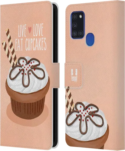 Vista 106 de Head Case Designs Assortment Cupcakes Happiness Leather Wallet Case Compatible with Samsung Galaxy A07 4G Surtido