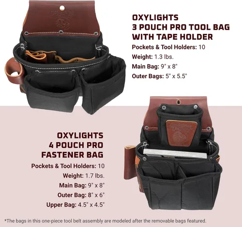 Vista 4 de Occidental Leather Cinturón ajustable, con compartimentos para herramientas.