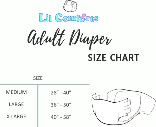 Vista 11 de Lil Comforts Teddy Bums - Pañales para adultos para hombres y mujeres, pañales de día y noche para adultos, ajuste cómodo y seguro (M)
