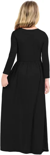 Vista 6 de 21KIDS Vestido largo para niñas de 6 a 12 años con bolsillos para niñas