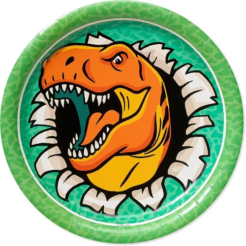 Vista 6 de American Greetings Suministros para fiestas de cumpleaños de dinosaurios, kit de pancarta (7 piezas)