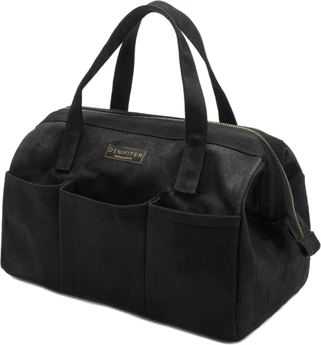 Vista 8 de Bolsa de herramientas de 13 pulgadas, bolsa de herramientas de boca ancha resistente al agua de servicio pesado, bolsa de herramientas con asa