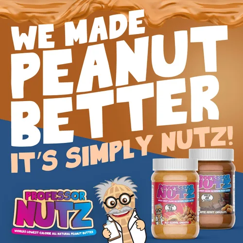 Vista 4 de Professor Nutz Mantequilla de maní orgánica, baja en calorías, mantequilla de nueces, mantequilla de maní natural, fibra natural, maní saludable