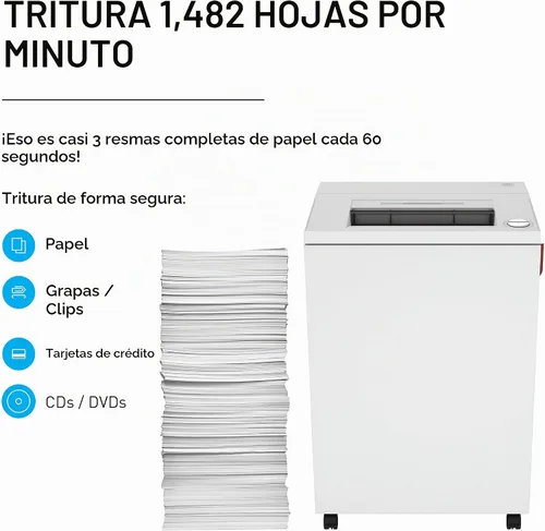 Vista 5 de Ideal 4003 - Trituradora de papel de oficina centralizada con corte