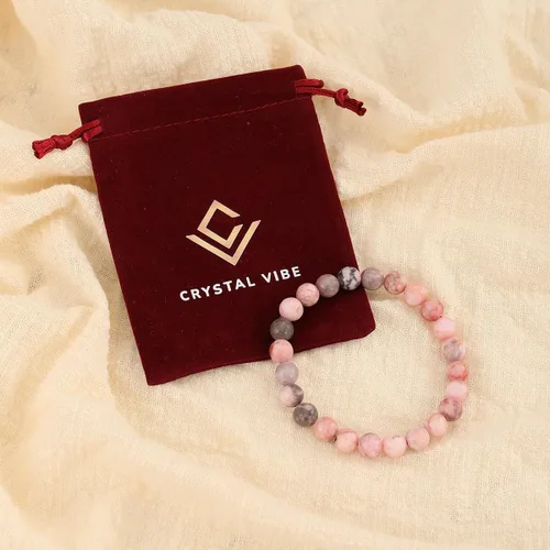 Vista 18 de Crystal Vibe Pulseras de cuentas de 0.315 in para mujeres y hombres, pulseras de cristal con piedras preciosas naturales, tamaño elástico ajustable