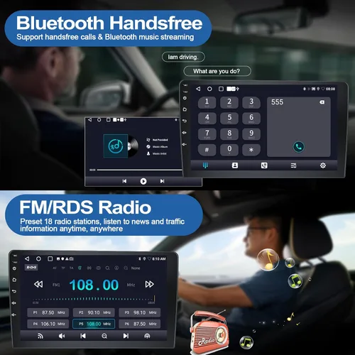 Vista 5 de 2G+64G CarPlay Android Auto Android 13 Estéreo de coche para BMW E90 E91 E92 E93 3 Series 2005-2011, 9 "Pantalla táctil Radio de coche con cámara