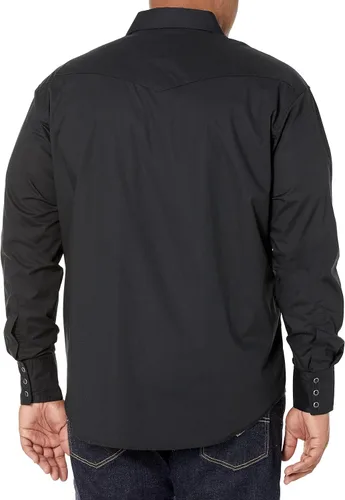 Vista 3 de Wrangler Sport Western Basic - Camisa de manga larga con dos bolsillos para hombre