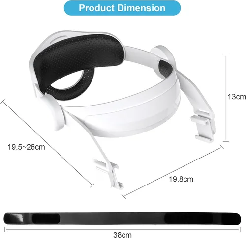 Vista 6 de HUAYUWA Adjustable Head Strap with Head Cushion for Oculus Quest 2 VR Accessories, Replacement for Elite Strap Comfortable Protective Headband