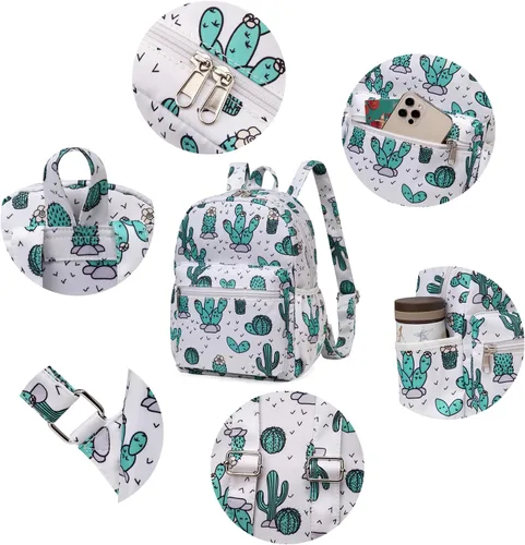 Vista 5 de Bonita mochila pequeña y ligera repelente al agua para niños y adultos, mini, Casual