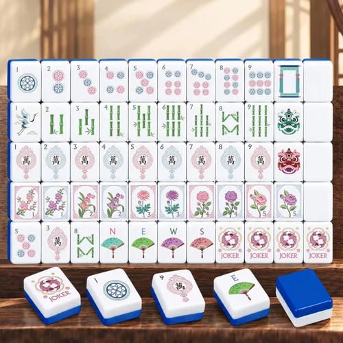 Vista 9 de Thenshop 160 piezas de azulejos Mahjong americanos de 1.2 pulgadas