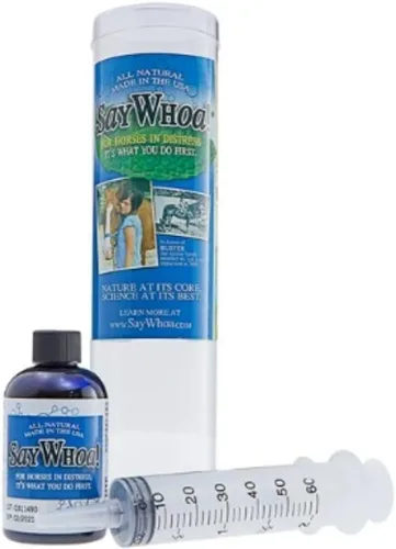 Vista 2 de Diga Whoa para caballos en apuro: promueve el flujo digestivo normal, azul, 4Wx10L