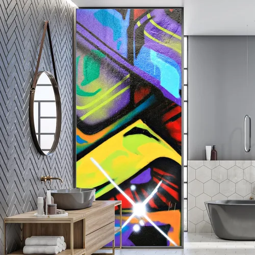 Vista 38 de SIGNFORD - Papel tapiz de colorido diseño de graffiti, removible para dormitorio o sala de estar, 66 x 96 pulgadas Graffiti1-2001-y09
