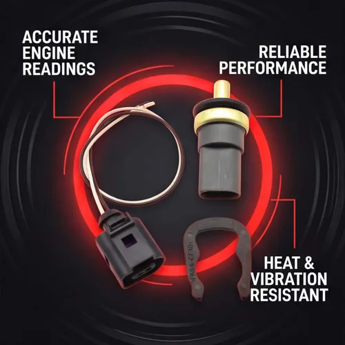Vista 6 de Sensor de temperatura del refrigerante con arnés de coleta 158-0784 Compatible con Audi A3 A4 A5 A6 A8 Q5 Q7 S4 S5 TT VW Golf Jetta Passat Beetle