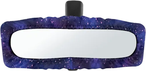 Vista 26 de Funda para espejo retrovisor de automóvil con estampado de vaca negro, protector de espejo retrovisor automático elástico