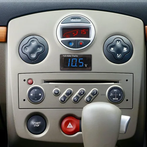 Vista 6 de 2 PCS Voltímetro Digital DC 5-28V para Coche, Medidor de Voltaje 12V, Medidor de Audio para Coche, Pantalla LED, Medidor 12V Impermeable, Medidor