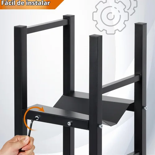 Vista 6 de Estante de tanque refrigerante de 3 x 30 libras, estante estable para tanque de cilindro, estante de cilindro suficiente almacenamiento para freón