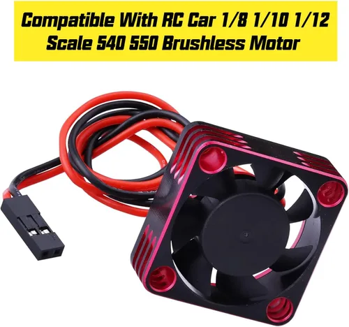 Vista 2 de Ventilador de enfriamiento de motor RC de 1.181 in Disipador de calor Ventilador de enfriamiento ESC de alta velocidad sin escobillas para coche RC