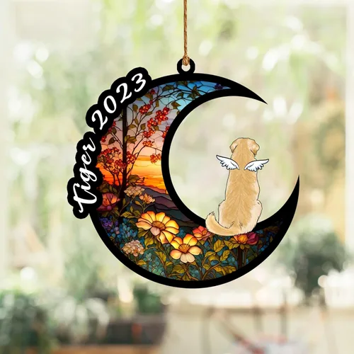 Vista 55 de Nazenti Atrapasoles conmemorativo para perros, adornos de Navidad personalizados para perros, adorno de Navidad, regalos conmemorativos para perros
