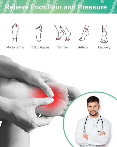 Vista 3 de Plantilla de fibra de carbono, plantillas de inserción de fibra de carbono para mujeres y hombres, plantilla semirrígida para Hallux Rigidus, dolor