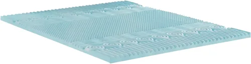 Vista 3 de GhostBed Cubrecolchón de espuma viscoelástica de gel refrescante de 3 pulgadas, funda impermeable, protector y cubrecolchón en uno, tamaño individual