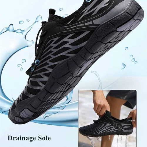 Vista 7 de Calzado de senderismo para mujer, zapatos de correr descalzos para hombres, zapatos de senderismo para mujer, impermeables, antideslizantes