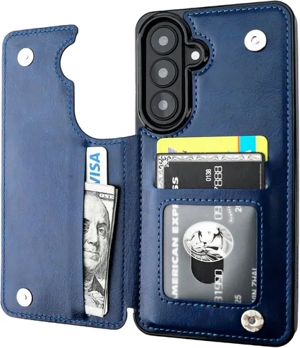 Vista 70 de ONETOP - Funda tipo cartera para Samsung Galaxy S22 con tarjetero, color negro Kickstand,ID/Cash Holder,Case Wallet with Card Slots,Double