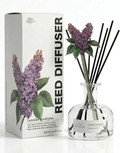 Vista 18 de Juego de Difusor de Aromas con Varillas, Difusor Aromático con Varillas para Fragancias del Hogar, Difusor de Aromas para Decoración de Estanteria