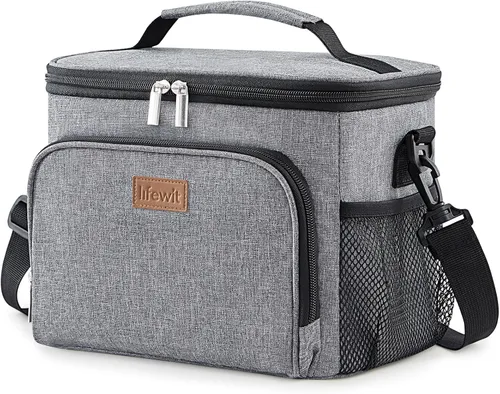 Vista 10 de Lifewit Bolsa de almuerzo reutilizable aislada, portátil, congelable, suave Negro