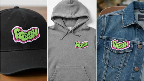 Vista 3 de The Original Fresh Graffiti Patch, 90s Hierro/Coser, 3 pulgadas - Parche fresco totalmente bordado (3 pulgadas)