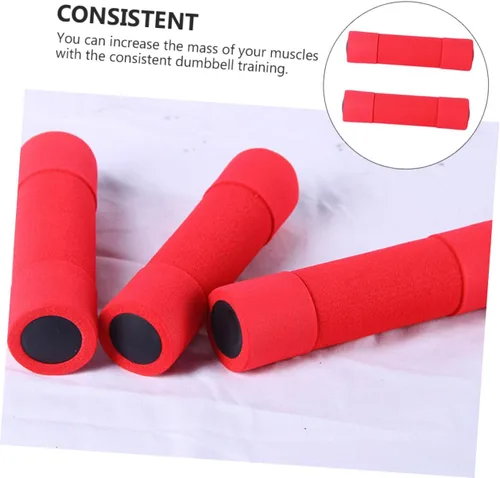 Vista 5 de Toyvian 2 mancuernas cubiertas de espuma para mujer, cómodas y antideslizantes, pesas de mano para tonificar los brazos, equipo de ejercicio en casa
