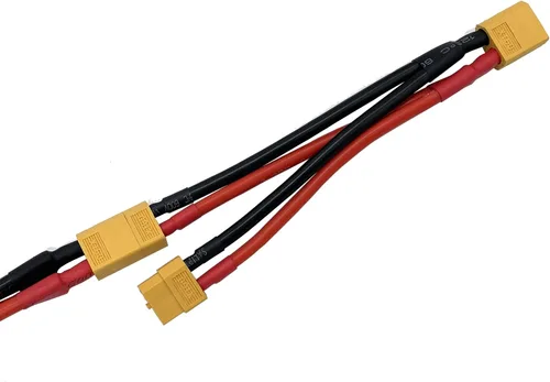 Vista 3 de 2 paquetes XT60 Paralelo Y Splitter Conector de batería 12AWG Cable Doble Extensión Y Divisor Macho a 2 Hembra para RC Quadcopte Multirotors RC LiPo