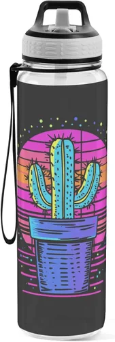 Vista 22 de Fustylead Amanita - Botella de agua de 32 onzas con popote, transparente a prueba de fugas, para mujeres y hombres, para deportes al aire libre
