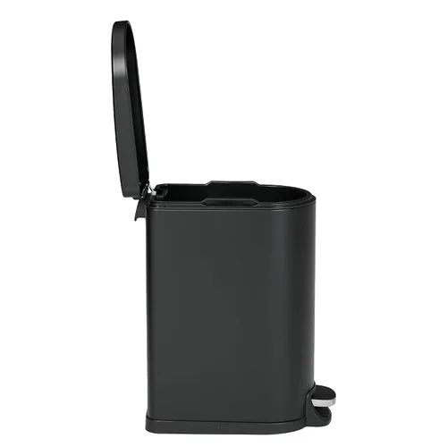 Vista 7 de Bote de Basura Antideslizante con Sistema de Bloqueo de Forro - Contenedor de Cocina de Acero Inoxidable, Tapa de Cierre Suave y A Prueba de Huellas