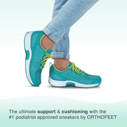 Vista 2 de Orthofeet Zapatillas ortopédicas de punto coral para mujer