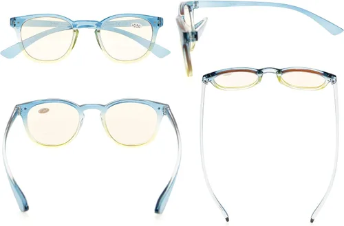 Vista 4 de CessBlu Gafas de filtro de luz azul para mujer, lentes de computadora elegantes para lectura de mujeres